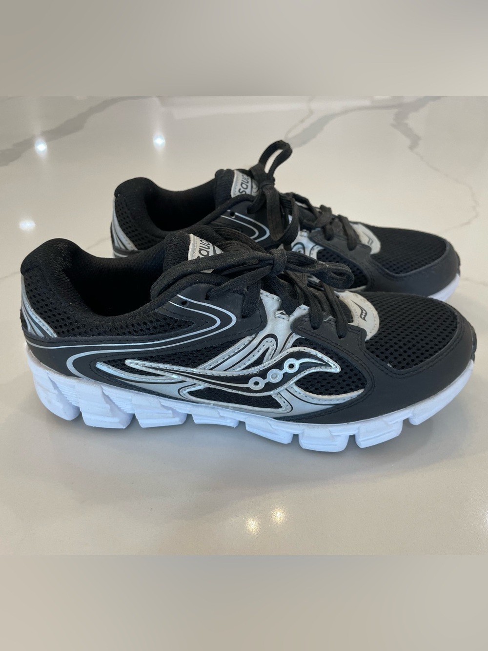 Saucony Black and White Athletic Sneakers